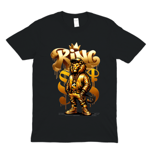 King of the Streets – Gold Lion Drip Tee