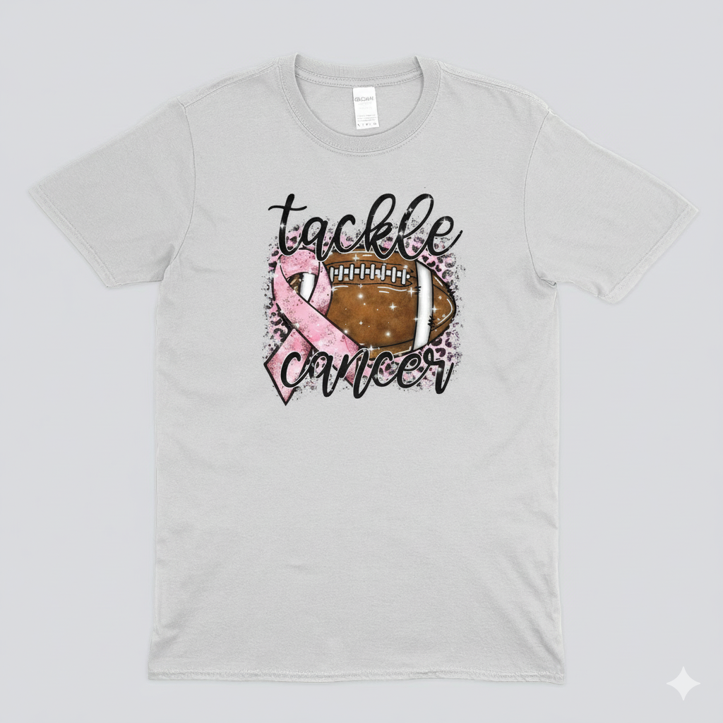 Tackle Cancer Football Awareness T-Shirt