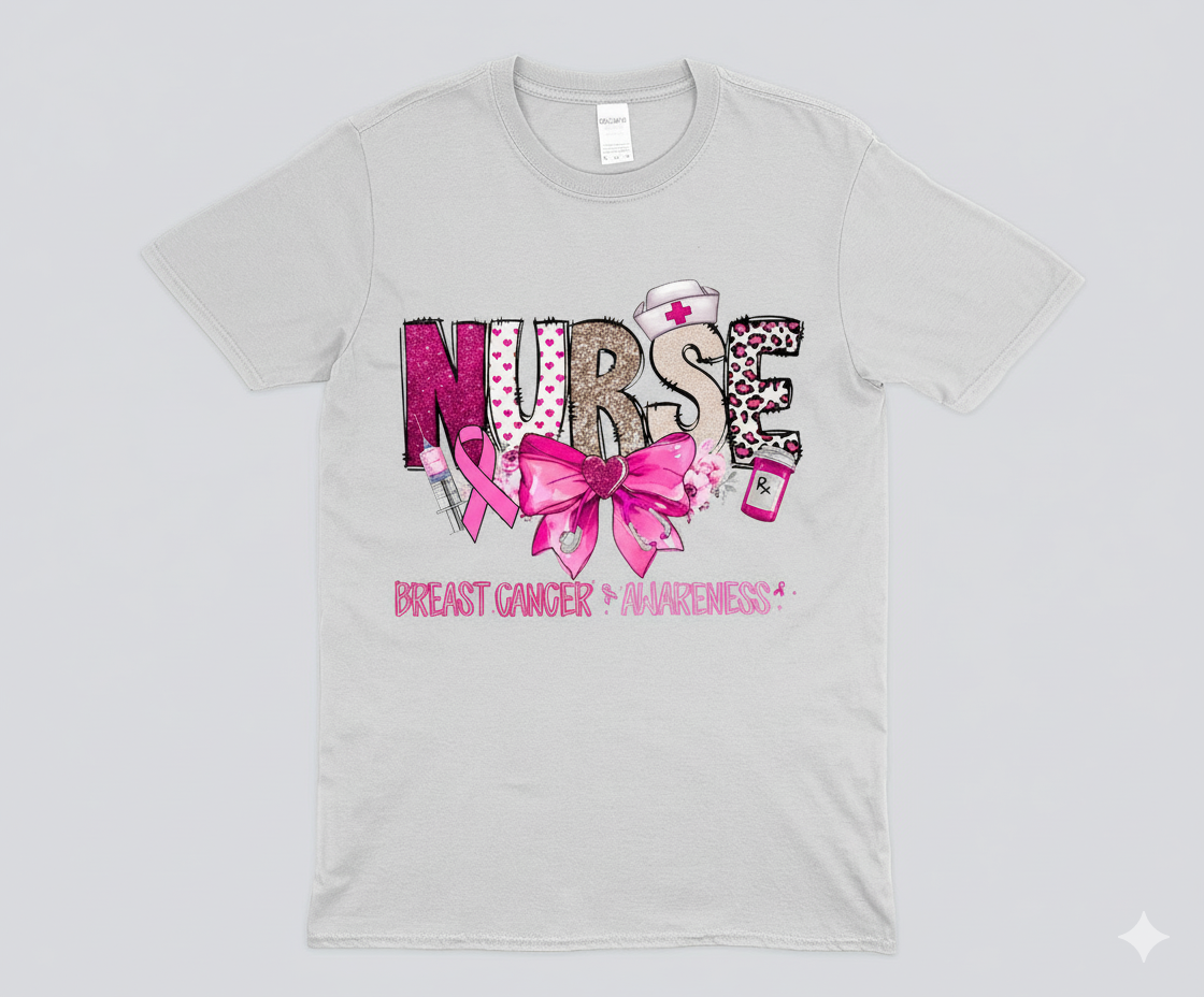 Nurse Breast Cancer Awareness T-Shirt