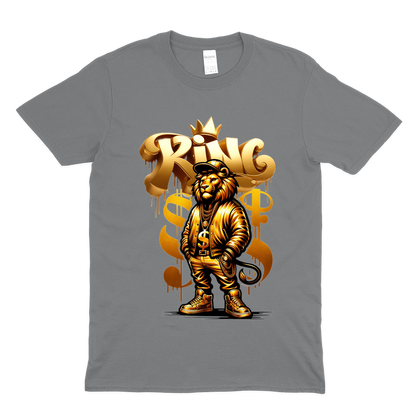 King of the Streets – Gold Lion Drip Tee