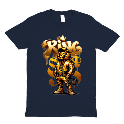 King of the Streets – Gold Lion Drip Tee