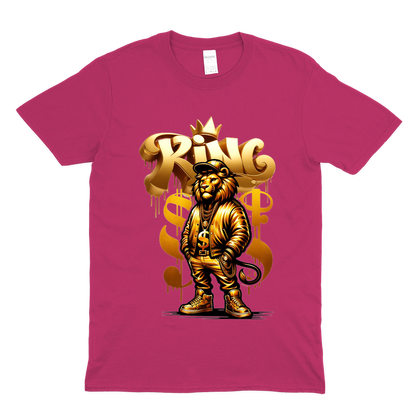 King of the Streets – Gold Lion Drip Tee