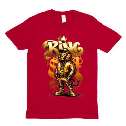 King of the Streets – Gold Lion Drip Tee