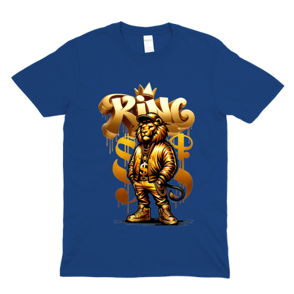 King of the Streets – Gold Lion Drip Tee
