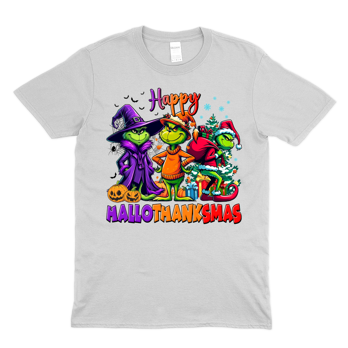 Happy Hallothanksmas Shirt – Grinch Holiday Mashup Tee
